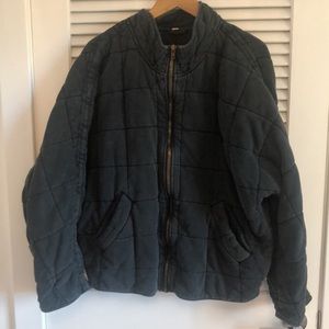 Free People Dolman Quilted Knit Jacket in Balck